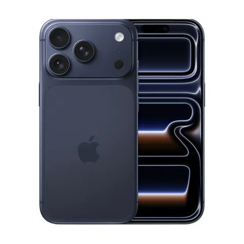 Apple iPhone 17 Pro Max, Темно-Синий — вид спереди и сзади