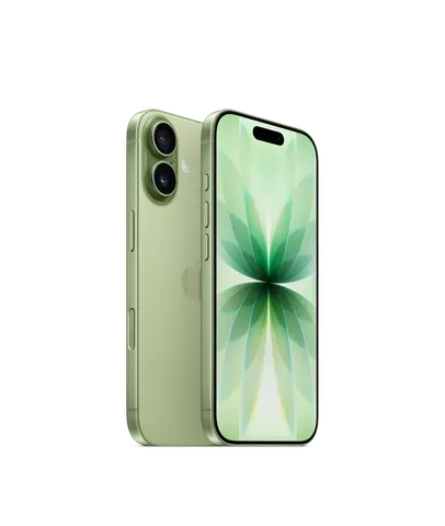 iPhone 17, Зеленый — вид спереди и сзади